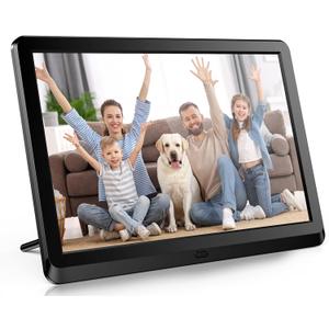 10 Inch Digital Picture Frame with IPS Screen, Smart Digital Photo Frames Electronic Picture Frame Slideshow with IPS Screen Remote Control Easy Setup and Share Photos Video for Friends and Family