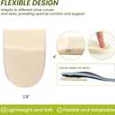 Bukihome Heel Cushion Pads - 4 Pairs Memory Foam Heel Lift for Achilles Tendonitis, Heel Wedge Inserts for Plantar Fasciitis, Sore Heel, Bone Spur, 1/2'' Shoe Lift Inserts for Women & Men
