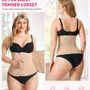 Gotoly Waist Trainer for Women Zipper Corset Shapewear Tummy Control Faja Body Shaper Waist Cincher Workout Girdle (Beige, S)