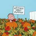 Trends International Peanuts: It's the Great Pumpkin, Charlie Brown (1966) - Linus Welcome Great Pumpkin Wall Poster, 34L x 22.4W, Premium Unframed Version