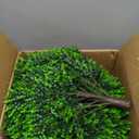 Grooy Artificial Topiary Tree with Eucalyptus, Set of 2 Artificial Shrub Bushes with Ground Spike, Fake Evergreen Tree for Porch, Artificial Plants for Outdoor Planters Indoor UV Resistant