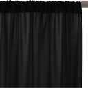 AK TRADING CO. 10 feet x 8 feet IFR Polyester Backdrop Drapes Curtains Panels with Rod Pockets - Wedding Ceremony Party Home Window Decorations - Black