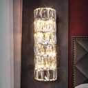 6 Layer Chrome Crystal Wall Sconce, Elegant Modern Luxury Light Fixture, Suitable for Bathroom, Stairway, Kitchen, Living Room, Bedroom, Hallway - 60W