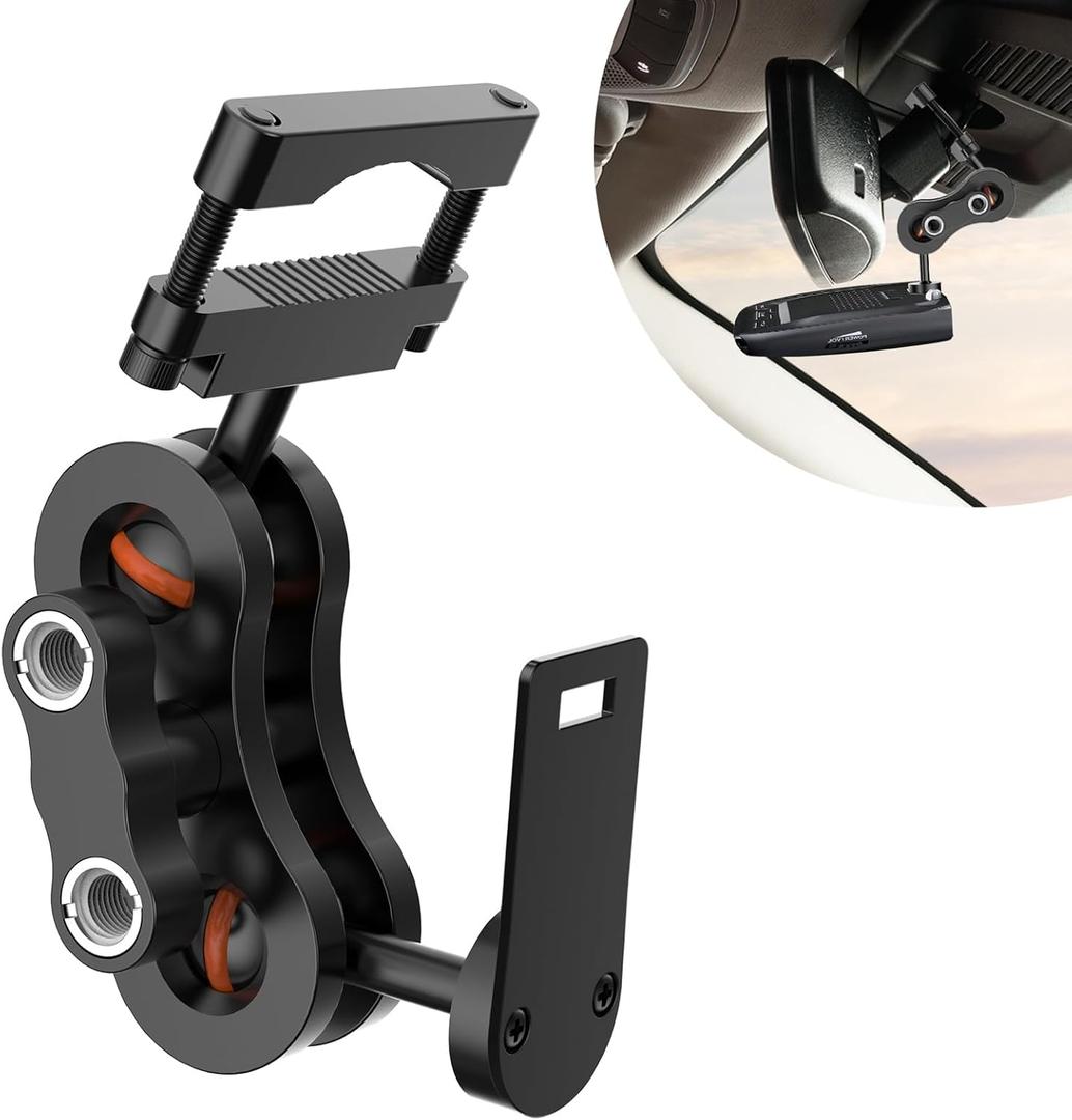 SDSACZMU Radar Detector Mount, Rearview Mirror Rod Radar Mounting Base, Suitable for Uniden Radar Models