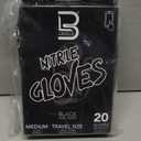 L3 Level 3 Nitrile Gloves - Professional Heavy Duty Disposable Gloves - Latex Free - Fits Snug - Pack Of 5, Box of 20 (Black, Medium)