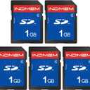 SD Card 1GB, 5 Pack SD Card Class 4 Flash Memory Card MLC Stanard Secure Digital Cards Camera Cards