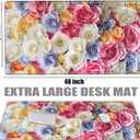 Giant 48x24 Large Mouse Pad XXXL Desk Mat Gaming Mousepad Huge Desk Pad Pink Rose 4XL Full Computer Mat for Protector Desktop Wireless