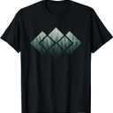 Mountain Nature Forest Outdoor Gifts Unisex-Adults, Unisex-Kids Vintage Nature Wildlife T-Shirt - Black, Small, Short Sleeve