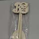 TENDYCOCO Wooden Table Numbers 1-40 with Round Base Holder 14.01In Rustic Seat Signs for Wedding Reception and Home Decoration