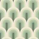 Blooming Wall DPYC58 Gradient Mint Green Roman Arch Shape Peel and Stick Wallpaper Self-Adhesive Prepasted Wallpaper Wall Dcor (17.7" x 118")