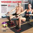BODY RHYTHM 22 in 1 Wonder Master Core & Abdominal Workout Equipment, Foldable & Adjustable Rowing Machine, Core Strength Training& Abdominal Exercise Trainers with 22 Ways to Exercise for Home Gym.