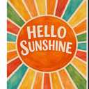 2 x BLKWHT Hello Sunshine Summer Garden Flag 12x18 Vertical Double Sided Welcome Spring Farmhouse Holiday Outside Decorations Burlap Yard Flag BW874