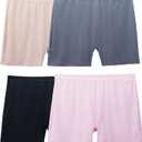 Fruit of the Loom Women's Boxer Briefs with Stretch, Mid Thigh Length Boy Shorts 12 Pus
