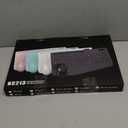 SABLUTE Large Print Computer Keyboards, Wired USB High Contrast with Wrist Rest, Phone Holder Oversized Print Letters Easy to Read for Visually Impaired Vision Individuals (Yellow+Black)