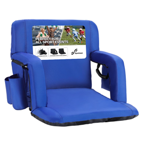 Sportneer Stadium Seat for Bleachers with Back Support, Bleacher Seat with Backrest and Wide Padded Cushion Stadium Chair with Armrests 6 Reclining Positions for Sport Events Camping Parks Concerts Sportneer Stadium Seat for Bleachers with Back Support, Bleacher Seat with Backrest and Wide Padded Cushion Stadium Chair with Armrests 6 Reclining Positions for Sport Events Camping Parks Concerts