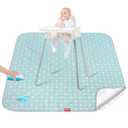 Splat Mat for Under High Chair Mat, 42x46 Inch, Mealtime Baby Splat Mat for Art/Crafts/Playtime, Waterproof Splash Mat, Machine Washable Portable Picnic Floor Mat Baby Feeding Table Cloth