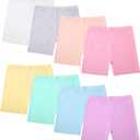 Boyiee 8 Pack Girls Toddlers Dance Shorts Bike Cartwheel Short for Kid Dance Gymnastics Safety Active Under Dress Multicolor(4-5 Years, Bright Color)