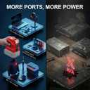 220W Power Inverter Compatible with Milwaukee 18V Battery, DC 18V to AC 110V-120V Portable Power Supply Inverter with 1 AC Outlet, 1 USB & Type-C, 1 12V DC & 200LM LED (Tool Only)