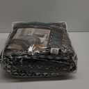 GrandLinen 3-Piece Fine Printed Oversize (115" X 95") Quilt Set Reversible Bedspread Coverlet King Size Bed Cover (Black, Brown, Taupe, Beige Lattice)