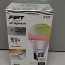 Feit Electric Smart Bulb, 100W Equivalent Color Changing and Tunable White, 2.4Ghz Wifi light bulb, No Hub Needed, Works with Alexa and Google Assistant, High CRI Dimmable LED OM100/RGBW/CA/AG, 1 Pack