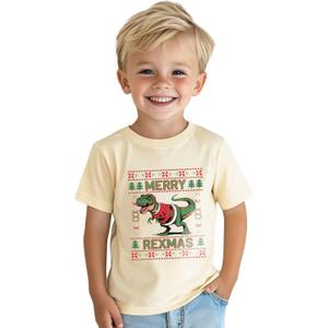 Toddler Boys Girls Christmas Shirt Kids Ugly Xmas T-Shirt Short Sleeve Cotton Tee Top 2-8 Years