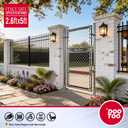 DooToo 3x5FT(31.5" W x 59.0" H) Heavy Duty Galvanized Steel Chain Link Gate, Durable Outdoor Fence Gate Easy Installation for BackyardGardenPet Yard