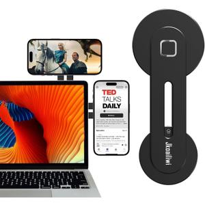180° Adjustable Magnetic Laptop Phone Holder Mount for iPhone 17 Air Pro Max 16, Computer Phone Holder for Monitor's Top and Side, Dual Screen Edge Monitor Mount, Extended Laptop Stand