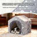 Indoor Dog House, Night-Luminous Star Dog Tent with Frame, Washable Dog Cave Bed, Suitable for 36-66 lb Medium and Large Dog