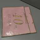 2 x Eaureum 40th Birthday Gift Bag for Women, 13" Pink Gold 40th Birthday Gift Bag Party Decorations for 40 years old Women Friends Lover