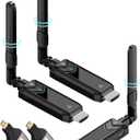 Wireless HDMI Transmitter and Receiver,1148FT/350m 4K Decode 1080P Output Plug&Play 2.4G/5.8G Portable HDMI Wireless for Streaming Video and Audio to Monitor from Laptop/PC/TV Box/Projector1v2