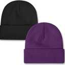 Toddler Beanie Baby Beanies for Boys Girls Kids Winter Hats Children Knit Warm Caps 0-12years (Black)