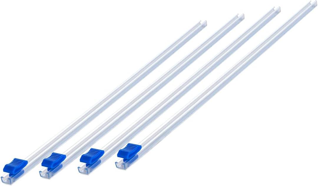 Plastic Wrap Cutter - 4 Sticks Self-Adhesive Fit 12" Roll Slide Cutter for Foil, Wax Paper, Parchment Paper - Replacement Fit Most Brands Wrap Dispenser (13 inch 4pcs)