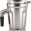 Stainless Steel Container 64oz, Compatible with Vit 5200 5000 6300 Vm0103 Vm0197 E310 A2500 Classic/Commercial etc Series Blender, 64oz Stainless Steel Pitcher Jar Cup