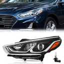 TODO Headlight Assembly Compatible with 2018-2019 Hyundai Sonata SE/SEL/Eco/Sport/Hybrid SE with Halogen Bulbs, 92101-C2500 Left Driver Side