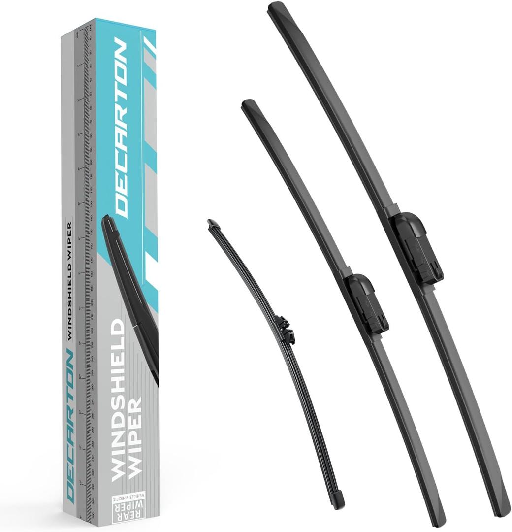 3-Piece Wiper Blades for Volvo XC70 2008 2009 2010 2011 2012 2013 2014 2015 2016 Replacement for All-Season Front and Rear Original Equipment Windshield Wipers Set