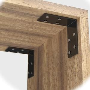Black Heavy Duty L Brackets 3x3 Inch (25 Pack) 12-Gauge Steel Corner Braces, 90 Degree Angle Brackets for Wood Furniture, Shelves, Bed Frame Reinforcement - Rustproof Bracket with 8 Pre-Drilled Holes Black Heavy Duty L Brackets 3x3 Inch (25 Pack) 12-Gauge Steel Corner Braces, 90 Degree Angle Brackets for Wood Furniture, Shelves, Bed Frame Reinforcement - Rustproof Bracket with 8 Pre-Drilled Holes