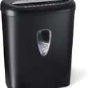 8 Sheet Cross Cut Paper and Credit Card Shredder with 4.1 Gallon Bin, Black