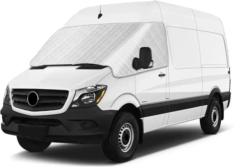 Winter Windshield Cover for Mercedes Sprinter 2006-2018, External Snow & Ice Shield, 5-Layer Insulated Sun Shade for Freightliner NCV3 Van