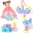 Magnetic Building Blocks Toys for Toddler Girls Boys Age 3-5 5-7 4-8 Macaron Magnetic Blocks Stem Sensory Toys, Preschool Learning Activities Birthday for 3 4 5 6 7 Year Old Boys Girls