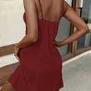 Summer Floral Printed Dresses A-Line Elegant Dress Womens Vintage Sleeveless Beach Sundress (Red, XL)