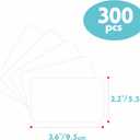300pcs Plain Name tag Labels, Blank Name Badge with Permanent Adhesive Writable White Name Tag Stickers for School Office Home with Perforation Line(Each Measures 3.6" x 2.2")