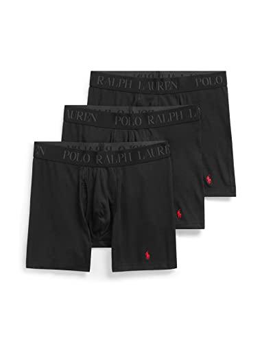 POLO RALPH LAUREN 3-Pack 4D-Flex Cotton Modal Stretch Boxer Briefs 3 Polo Black MD M