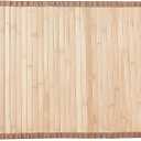 Queensell Bamboo Rug  Bamboo Bathroom Accessories Area Rug  Bamboo Bath Mat  Bathroom Rugs  Bamboo Runner Small Rug 17" x 24" Light Brown