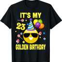 23rd Birthday Gifts It's My Golden Birthday 23 Years Old WY2 T-Shirt Medium