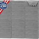 FIXSMITH Shop Towels, Pack of 150, Grey Microfiber Cleaning Cloth Bulk, Microfiber Towels for Cars, All-Purpose Absorbent Cleaning Rags, Dust Cloth for Automotive, Mechanic, Garage, 11.5 x 11.5 inch
