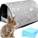 Hamiledyi Bunny Cave Bed Small Animal Warm Nest Habitats Guinea Pig Hideouts Stray Cats Shelter Cage Accessories for Hamster Cats Rat Mice Chinchilla Flying Squirrel (Grey)
