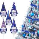 Jenaai 5 Pcs Patriotic Gnomes Ornaments Veterans Gifts Bulk with Appreciation Cards Tree Hanging Gnomes Plush for Holiday Patriotic Party Office Xmas Tree Home Decor