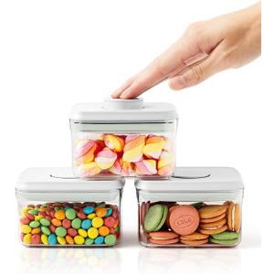 0.6 Qt Pop Containers - 3 Pack Mini Travel Snack Container, BPA Free Food Storage Canisters with Lids, Small Freezer Containers Candy Jar Plastic 520ml*3
