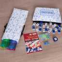 TIASUSAN American Mahjong Tile Set, 166 Blue Tiles, Bag and Mahjong Accessories, 4 All-in-One Rack/Pushers, Mahjong Set Complete