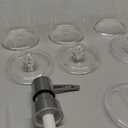 Plastic Clear Bathroom Accessories Set Complete 4 Pcs - Soap Dispenser, 2 Qtip Holder Jars and Toothbrush Holder, Counter Decor